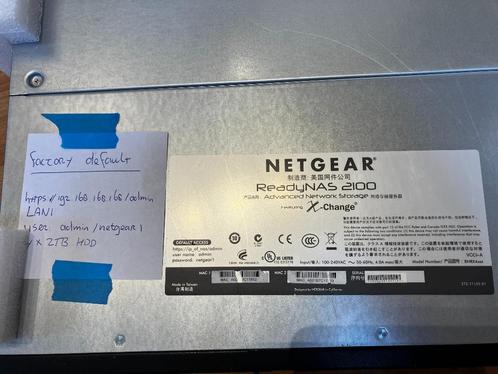 Netgear ReadyNAS 2100 NAS-server (4x2TB), Computers en Software, NAS, Gebruikt, Verzenden