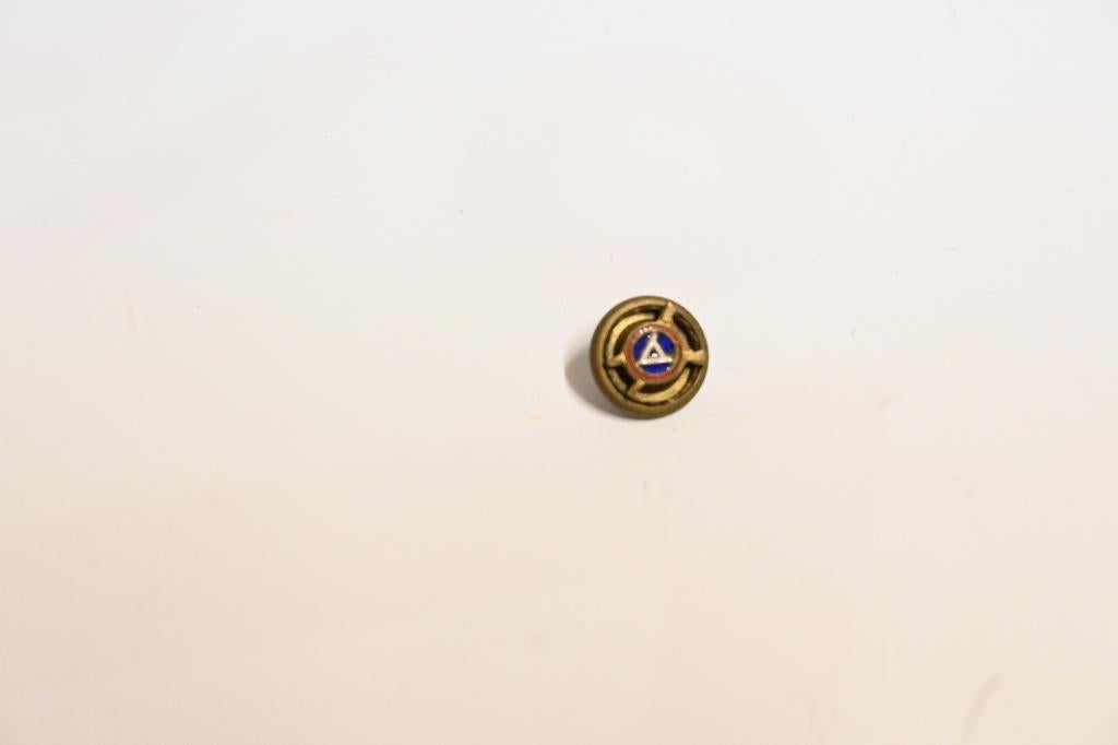 US 3rd army mini speld revers etc screwback embleem amerika, Ophalen of Verzenden, Landmacht, Amerika, Embleem of Badge