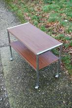 Trolley TV meubel teak, Huis en Inrichting, Tafels | Bijzettafels, Ophalen, Gebruikt, Vintage, Nvt