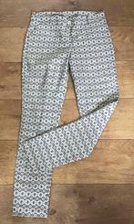 Leuke beige broek - zwarte print, maat M - nieuwstaat., Maat 38/40 (M), Beige, Ophalen of Verzenden, Zo goed als nieuw