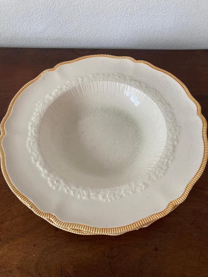 Antieke Old Staffordshire Johnson Bros England diepe borden, Antiek en Kunst, Antiek | Servies los, Ophalen of Verzenden