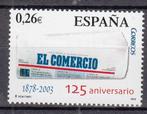 Spanje Postzegel Dagblad El Comercio 1877-2003 Uitgave 2003, Ophalen of Verzenden