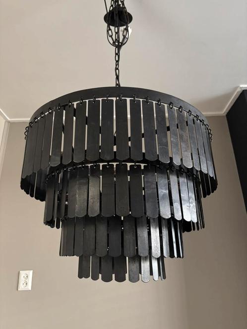 Schijfjes/staafjes hanglamp, Huis en Inrichting, Lampen | Hanglampen, Zo goed als nieuw, Minder dan 50 cm, Metaal, Ophalen