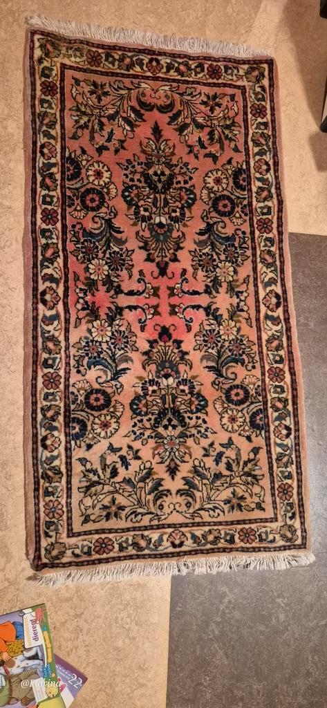 Handgeknoopt Perzisch Sarough Tapijt 69x135cm, Huis en Inrichting, Stoffering | Tapijten en Kleden, Gebruikt, 50 tot 100 cm, 100 tot 150 cm