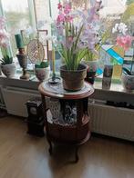 Brocante kastje/plantentafeltje, Huis en Inrichting, Tafels | Bijzettafels, Ophalen, Rechthoekig, Minder dan 55 cm, 60 cm of meer