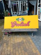 Super mooi groot vintage grolsch bord., Ophalen, Zo goed als nieuw, Reclamebord