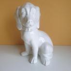 Lief groot hondenl beeld, wit porselein of aardewerk 2204, Ophalen of Verzenden, Dier, Zo goed als nieuw