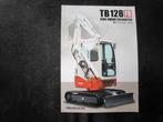 Takeuchi TB 128 FR zero swing excavator folder, Ophalen of Verzenden, Zo goed als nieuw