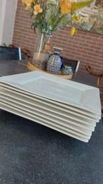 Grote vierkante borden set 8 stuks, Huis en Inrichting, Keramiek, Ophalen of Verzenden, Zo goed als nieuw, Bord(en)