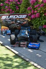 Traxxas Sledge 1/8 4WD Brushless RTR - Blauw, Gebruikt, Auto offroad, Schaal 1:8, Ophalen