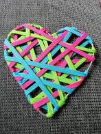 ** Hart neon veters netjes 21 x 20 cm 2 stuks, Ophalen of Verzenden, Zo goed als nieuw