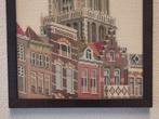 Vintage muurdecoratie geborduurde Dom toren Utrecht, Ophalen of Verzenden, Voor 1940, Gebruikt, Overige onderwerpen