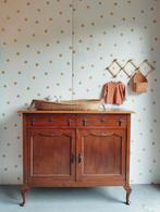 Vintage commode Queen Ann / Art Deco dressoir / eikenhout, 50 tot 70 cm, Ophalen of Verzenden, 90 tot 105 cm, 100 cm of meer