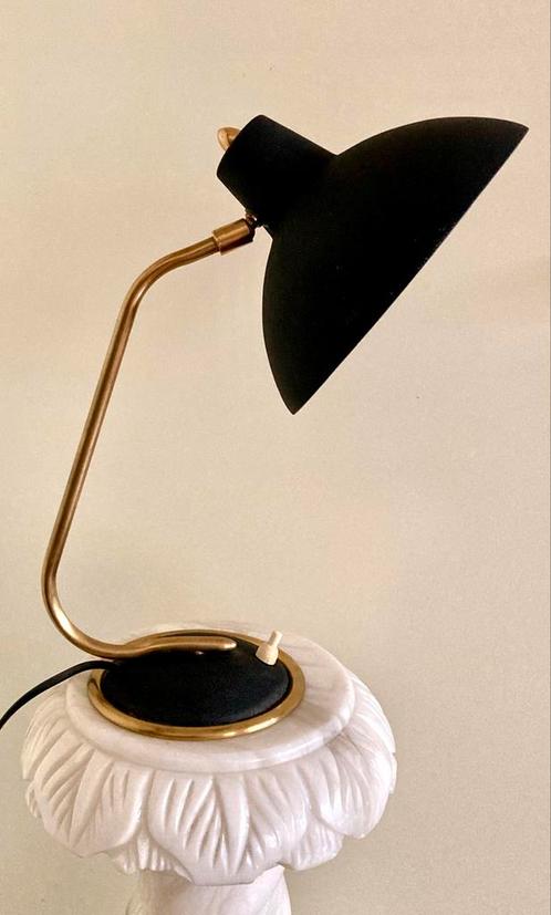 Jaren 50 - 60 vintage bureaulamp schemerlamp messing koper., Huis en Inrichting, Lampen | Tafellampen, Zo goed als nieuw, Minder dan 50 cm