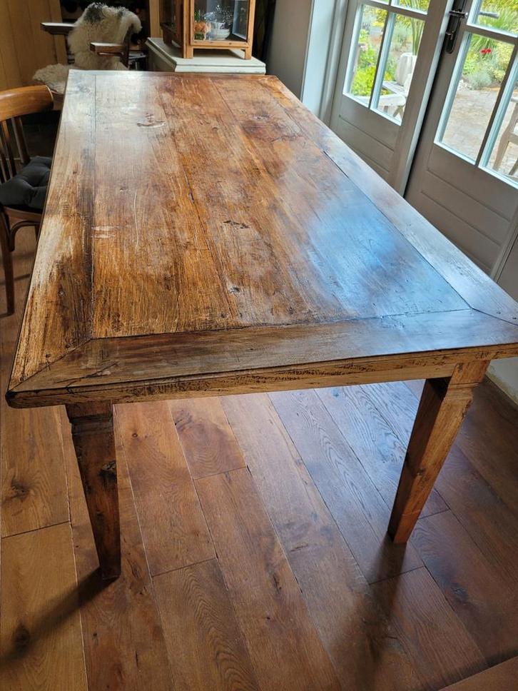 Oude boeren eettafel*prachtig geleefd* 2.00 / 0.92 / 0.75, Huis en Inrichting, Tafels | Eettafels, Zo goed als nieuw, 50 tot 100 cm