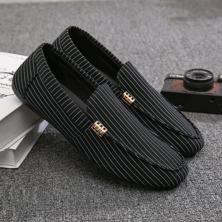 Zwarte gestreepte heren loafers schoenen mannen instappers, Kleding | Heren, Schoenen, Nieuw, Loafers, Zwart, Verzenden