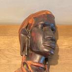 Afrikaans Houten Beeld - 70cm - Vintage Kunstobject, Antiek en Kunst, Ophalen of Verzenden
