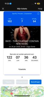 Raye ticket Amsterdam 28 januari 2026, Tickets en Kaartjes, Eén persoon, Januari