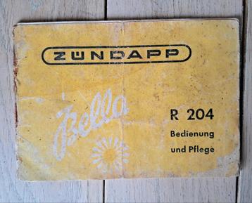 Zundapp Bella R204 scooter handleiding gebruiksaanwijzing beschikbaar voor biedingen