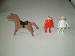 Twee oude Playmobil poppetjes en een paard.    Vintage., Verzamelen, Gebruikt, Ophalen of Verzenden