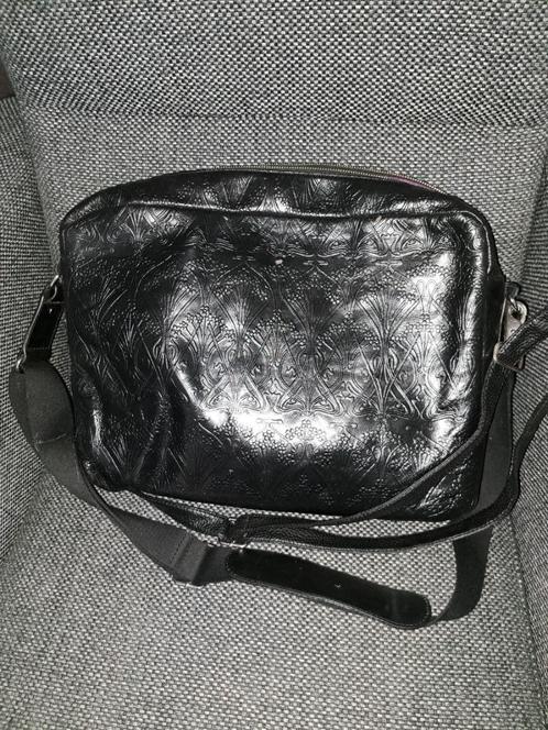 Liberty London zwart leren laptoptas, Computers en Software, Laptoptassen, Zo goed als nieuw, Schoudertas, 15 inch, Ophalen of Verzenden
