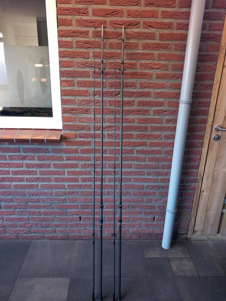 2 Schitterende 12ft Shimano TX4 Karperhengels met molens., Watersport en Boten, Hengelsport | Karpervissen, Zo goed als nieuw