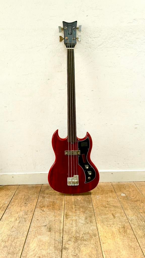Kay K-1B Basgitaar fretless 1965-1972, Muziek en Instrumenten, Snaarinstrumenten | Gitaren | Bas, Gebruikt, Elektrisch, Fretloos
