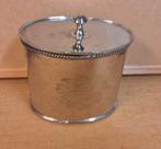 Verzilverde theebus Royal Sheffield ovaal, Ophalen of Verzenden, Rvs