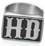 HD zegelring RVS, Sieraden, Tassen en Uiterlijk, Ringen, 20 of groter, IJzer of Staal, Heer, Nieuw