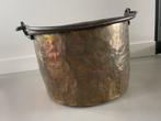 Grote koperen ketel gebruikt voor haardhout, Antiek en Kunst, Antiek | Koper en Brons, Ophalen of Verzenden, Koper