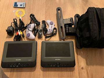 Salora 2x portable dvd speler incl hoofdsteunen beschikbaar voor biedingen