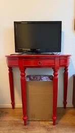 Rode vintage/retro tafel, Huis en Inrichting, Tafels | Sidetables, Ophalen, Overige materialen, Gebruikt, Vintage/retro