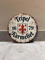 Mancave Bar Wanddecoratie metalen bordje Tripel Karmeliet, Ophalen of Verzenden, Zo goed als nieuw, Reclamebord, Plaat of Schild