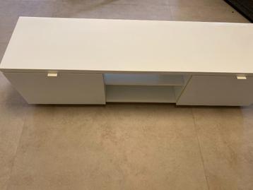 Tv-meubel BYÅS, hoogglans wit, 160x42x45 cm beschikbaar voor biedingen