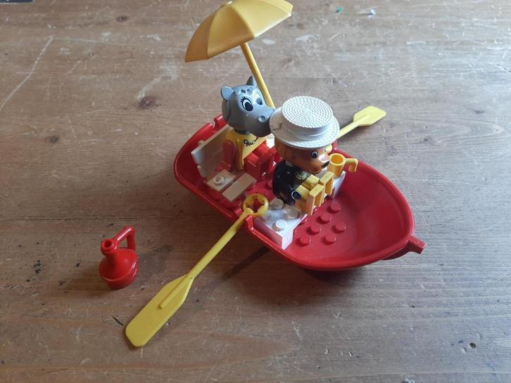 Fabuland Lego 3622 - Lion en Hannah in het Bootje, Kinderen en Baby's, Speelgoed | Duplo en Lego, Zo goed als nieuw, Lego, Complete set