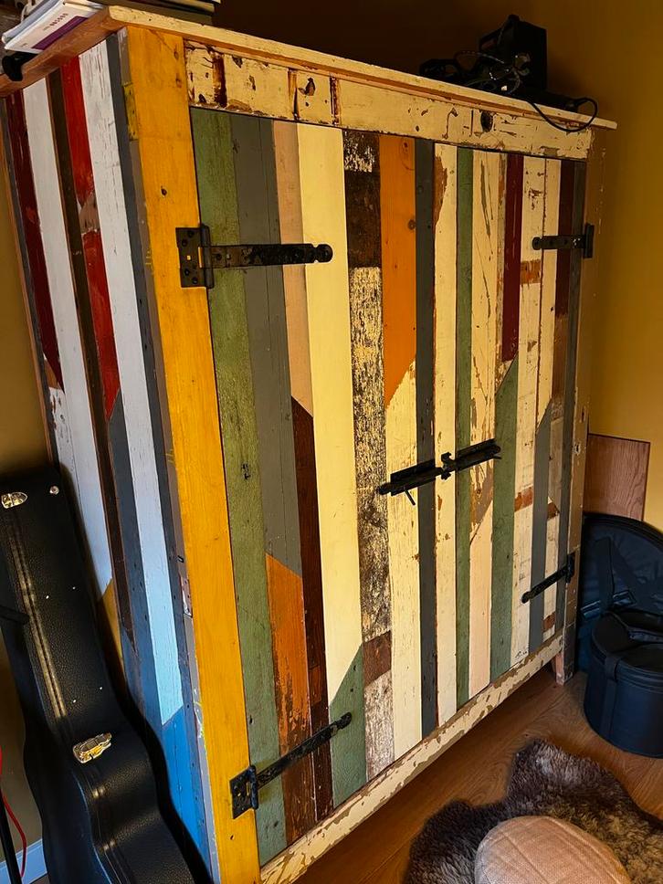 Piet Hein Eek Stijl Kast - Kleding/Opbergkast, Huis en Inrichting, Kasten | Kledingkasten, Gebruikt, 150 tot 200 cm, 100 tot 150 cm