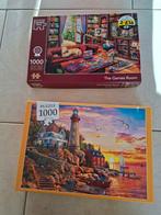 2 puzzels 1000 stukjes, Hobby en Vrije tijd, Denksport en Puzzels, Ophalen of Verzenden, 500 t/m 1500 stukjes, Zo goed als nieuw