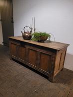 Antieke Eikenhouten Deken/Klepkist - Massief eiken, Antiek en Kunst, Ophalen