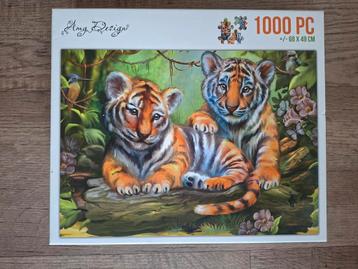 Nieuwe 1000 Stukjes Puzzel - Tijgerwelpen beschikbaar voor biedingen