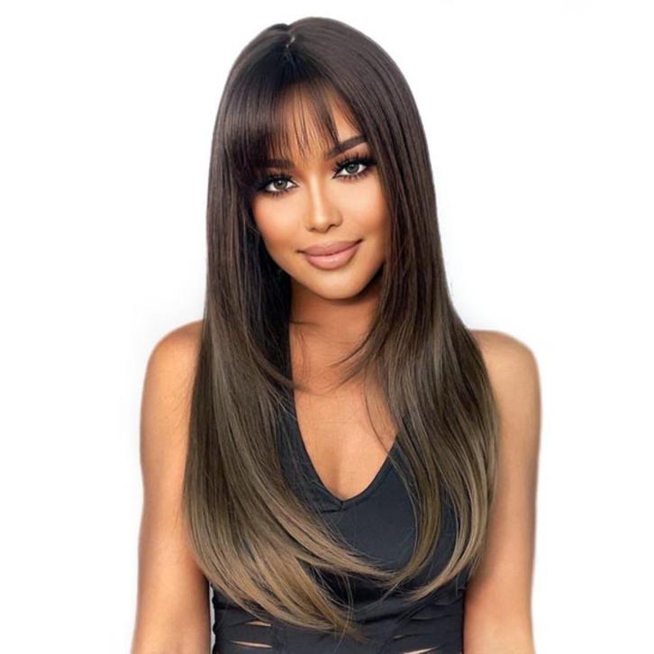 Ombre pruik lang steil haar model Phaya, Sieraden, Tassen en Uiterlijk, Uiterlijk | Haarverzorging, Nieuw, Pruik of Haarverlenging