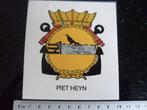 sticker piet heyn logo embleem wapen leger fregat marine, Verzenden, Zo goed als nieuw, Bedrijf of Vereniging