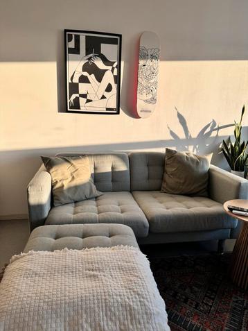 IKEA Landskrona 2-zits bank + voetenbank