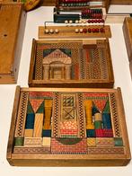 Houten speelgoed letterdozen blokken telramen aap noot mies, Verzenden, Zo goed als nieuw