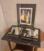 Vintage Schweppes reclameposters – set van 3 – ingelijst, Ophalen, Gebruikt, Minder dan 45 cm, Glas