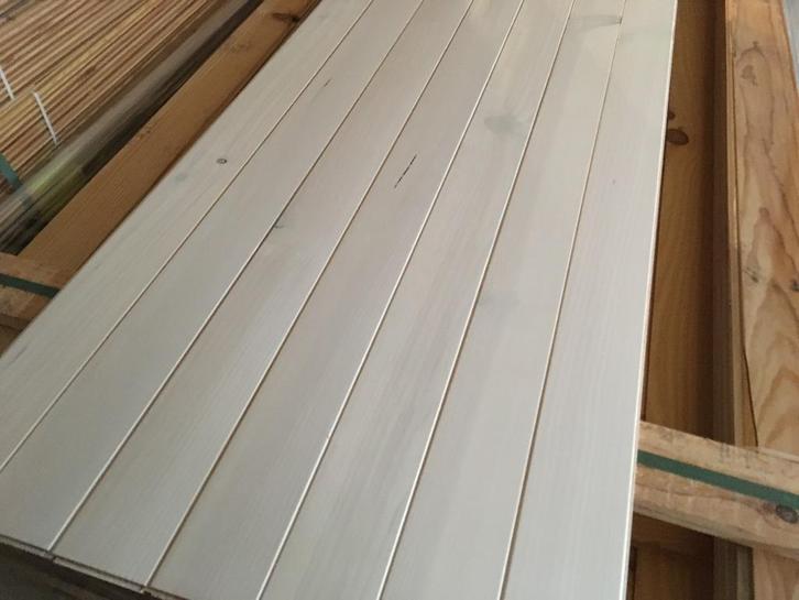 Grenen wand plafond planken wit gelakt 90mm breed AFGEPRIJSD, Huis en Inrichting, Overige Huis en Inrichting, Nieuw, Ophalen of Verzenden