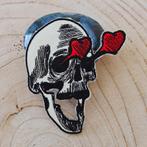 Strijk embleem applicatie Patch Schedel, D, Nieuw, Ophalen of Verzenden, D