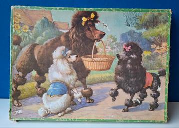 Oude houten Kolibri puzzel/Poedels/108 stukjes beschikbaar voor biedingen