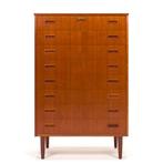 Vintage Deens design ladekast teak jaren 50, 60, Huis en Inrichting, Kasten | Ladekasten, Ophalen, Gebruikt, 100 tot 150 cm, Teakhout
