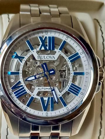 Bulova skeleton automaat 43 mm stalen band izgst beschikbaar voor biedingen
