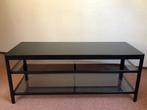 glazen tafel, Huis en Inrichting, Tafels | Salontafels, Minder dan 50 cm, 100 tot 150 cm, Verzenden, Zo goed als nieuw